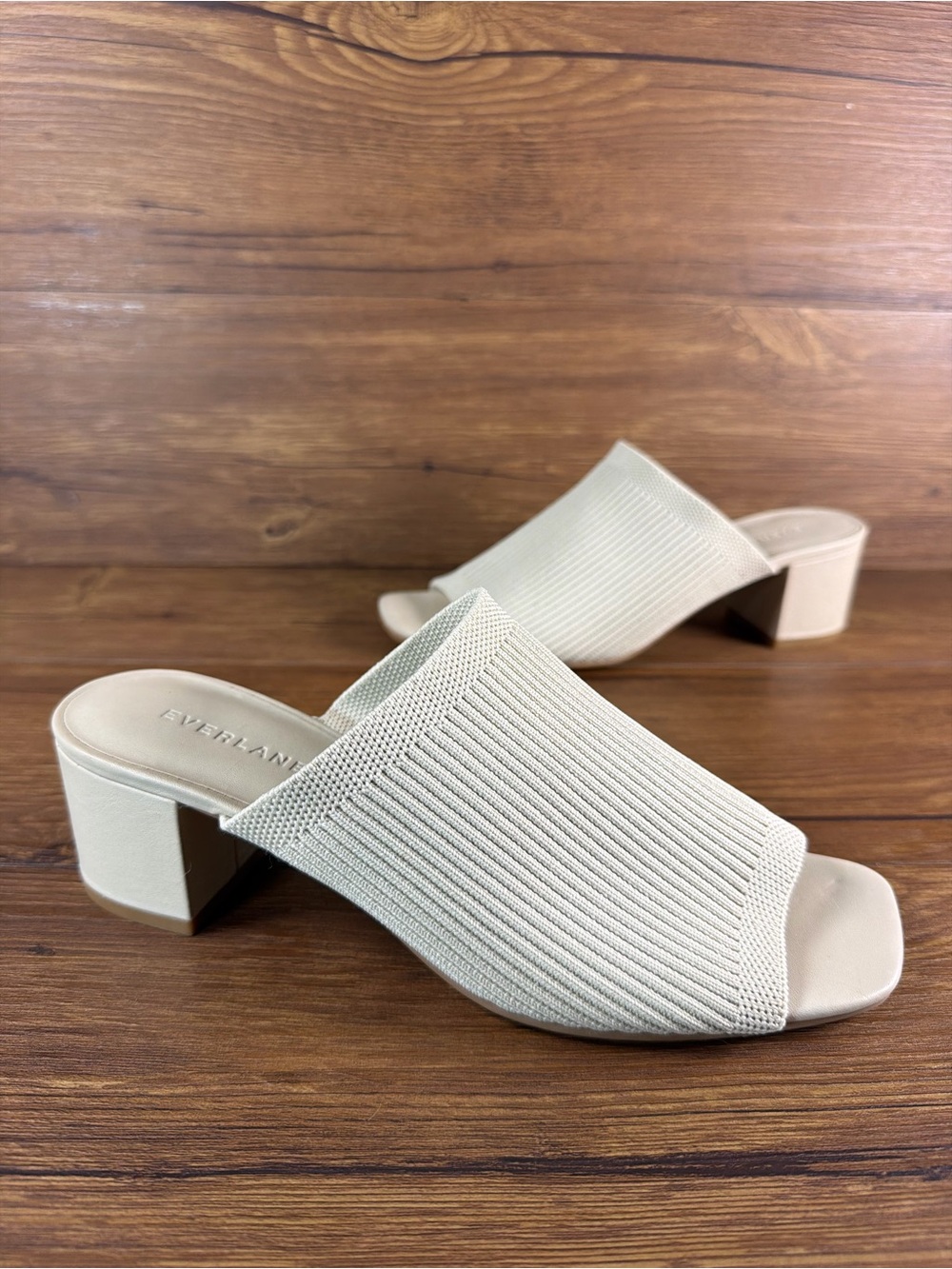 Everlane The Glove Mule in Reknit Peep Toe Block Heel Sides Women’s Size 7.5